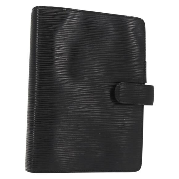 LOUIS VUITTON Epi Agenda MM Day Planner Cover Black R20042 LV Auth th6334